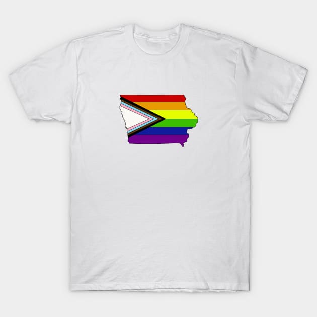 progress pride flag - Iowa T-Shirt by TheUndeadDesign